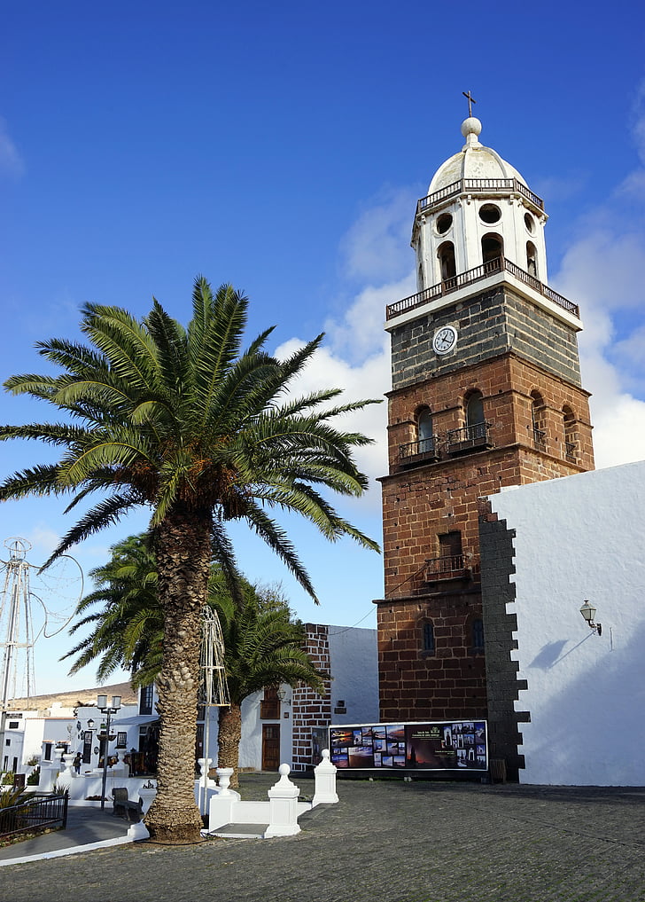 Teguise, Chiesa, Lanzarote, luoghi d'interesse, Spagna, Steeple