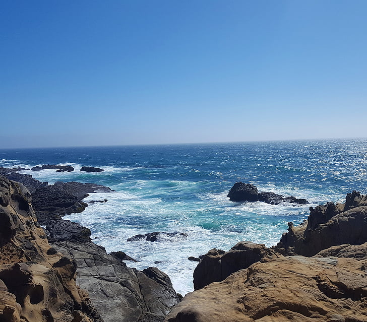california, caliph, beach, mar, ocean, beira mar, horizon