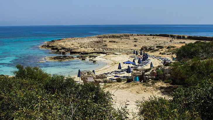 Chypre, Ayia napa, Cove, sable fin, plage
