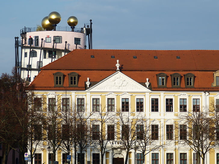 Hundertwasser, Magdeburg, Saksen-anhalt, ruimte, Kathedraal vierkante, historisch, het platform