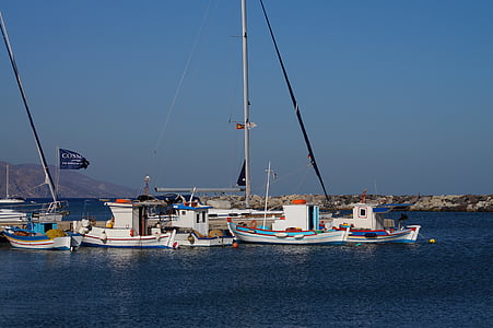 bateau, Kos, Grèce, port, pêcheur, mer Méditerranée, eau
