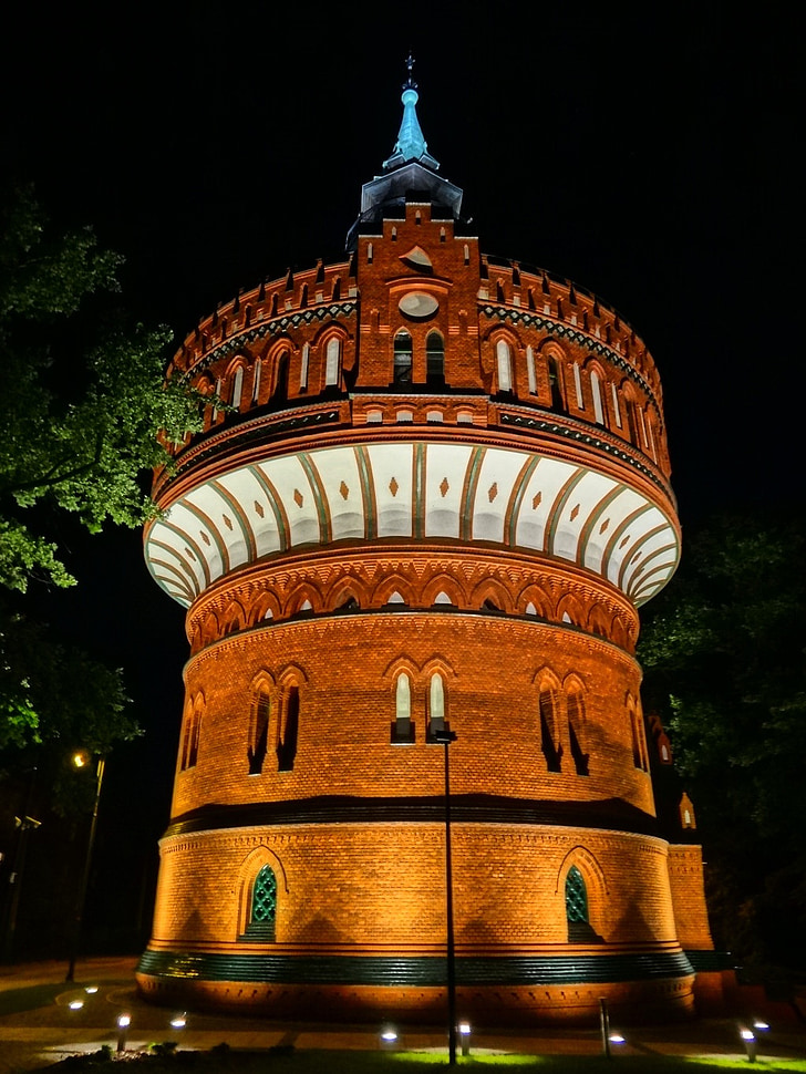 vandtårn, Bydgoszcz, bygning, arkitektur, historiske, Polen, monument