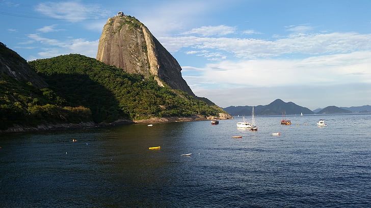 Rio de janeiro, Sugar loaf pão de açúcar, Mar, urca, kabelbaan, rode strand