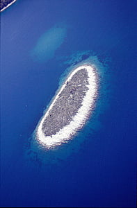 Wyspa, piasek, Karaiby, morze, wakacje, niebieski, Atoll