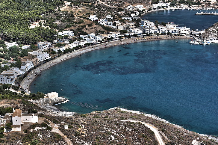 Kythira, Ilha, praia, Grécia, Mediterrâneo, mar, Baía