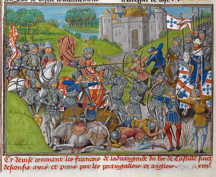 historic, image, battle, knights, painting, artwork, old