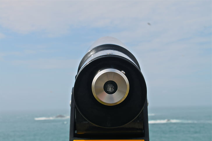 person, taking, photo, telescope, daytime, tower viewer, lookout