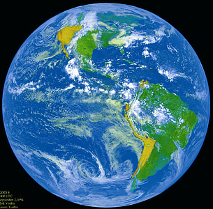 blå klinkekule, jorden, verdensrommet, planeten, verden, verden, Vis
