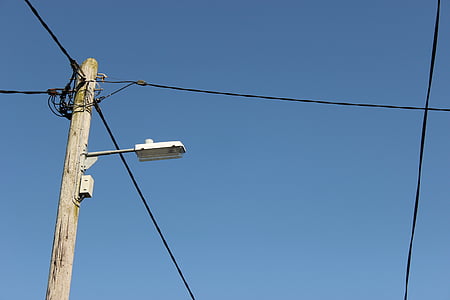 telefoon paal, kabel, Elektriciteitsleiding, vaste lijn