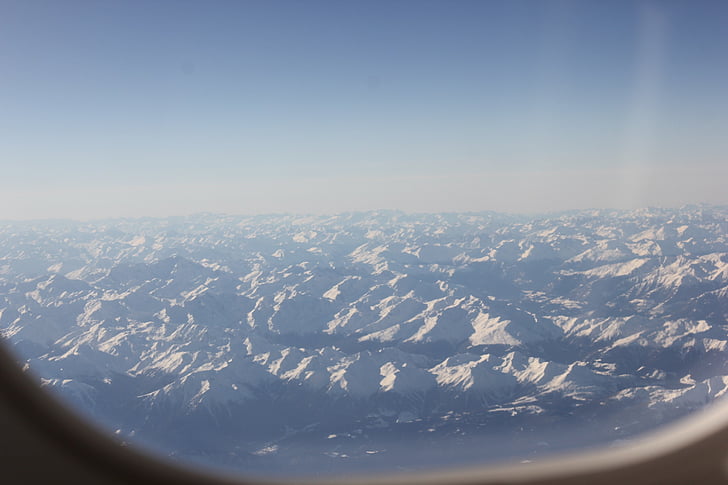 iekšpusē, skats, foto, lidmašīna, kalns, Horizon, Aerial view