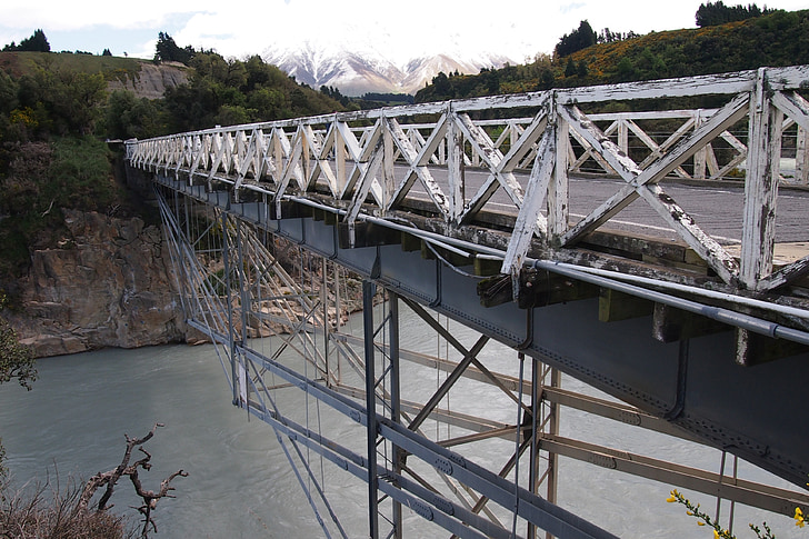 Most, Rzeka, drewno, budynek, Nowa Zelandia
