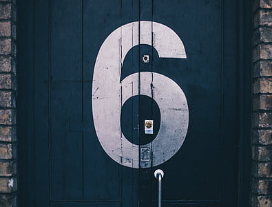 biru, putih, kayu, cetak, pintu, nomor kunci, nomor