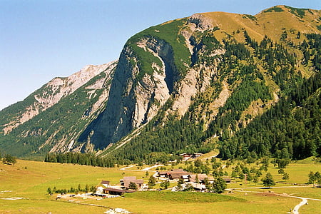 Berge, Engalm, Alpine, Sommer, Natur, idyllische, Bergwiese