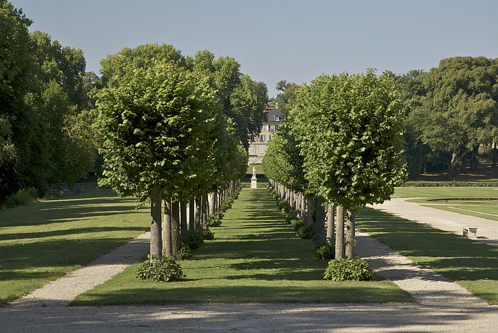 Chantilly, Francija, ainava, debesis, mākoņi, koki, daba