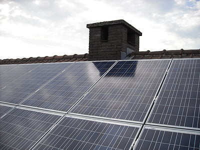 panel surya, kekuatan hijau, energi hijau, listrik, atap