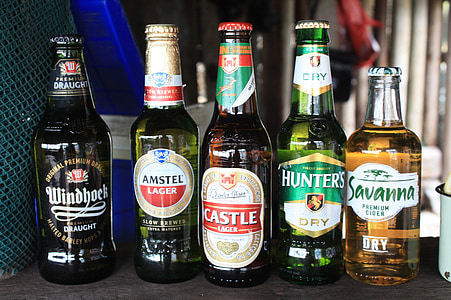 Sud Africa, strandlooper, birre, birra, bevande, selezione di birra, alcol