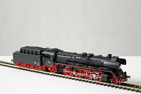 model railway, steam locomotive, railway, 1950s, scale h0, train, locomotive