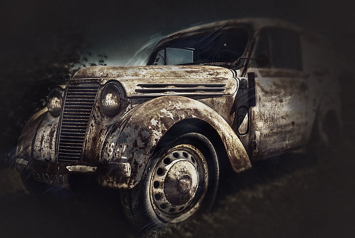automatikus, Renault juvaquatre, régi, ritkaság, Franciaország, autóipari, Old timer