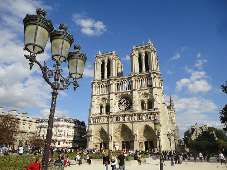 Paris, Notre-dame, Domkyrkan, Frankrike, monumentet, kyrkan, arkitektur
