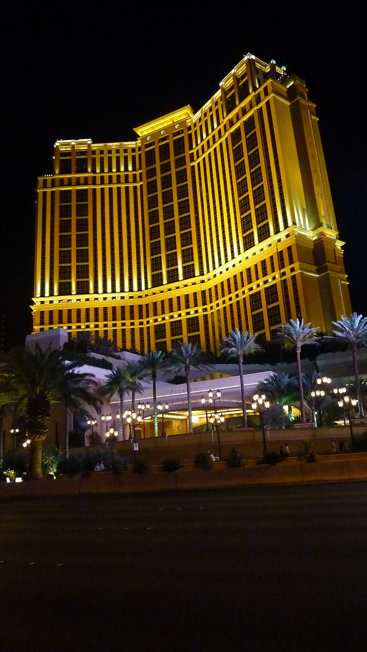 Las vegas, Şehir, tatil, Amerika, gece görünümü, gece, Las Vegas - Nevada