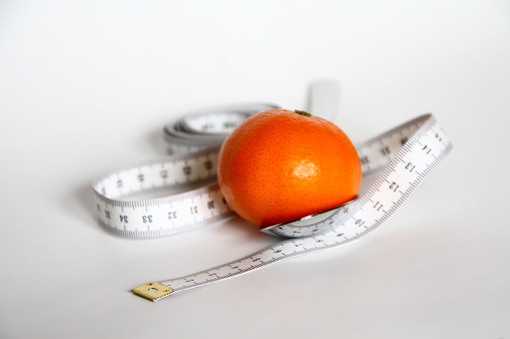 taronja, fruita, menjar, metre, pes, instrument de mesura, mesurar