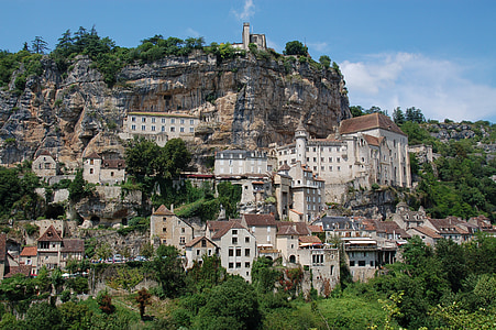 ljeto, odmor, Francuska, selo, Rocamadour
