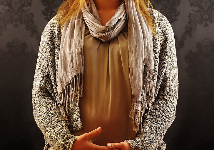 woman, fashion, scarf, knit vest, clothing, fashionable, midsection