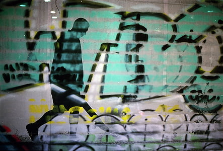 arte di strada, Barcellona, Spagna, Graffiti, Via, città, Catalogna