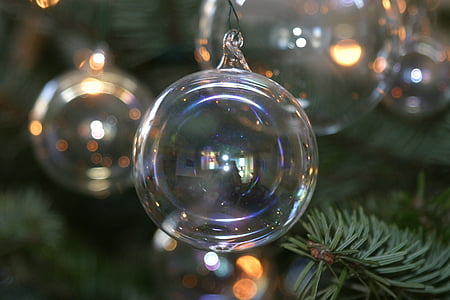 joulupallot, lasi, joulu, puu, sisustus, juhla, joulu ornament