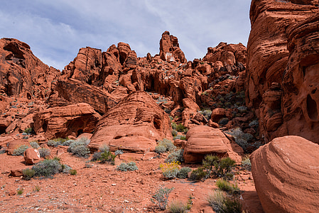pedra vermelha, deserto, vermelho, rocha, paisagem, céu, Canyon