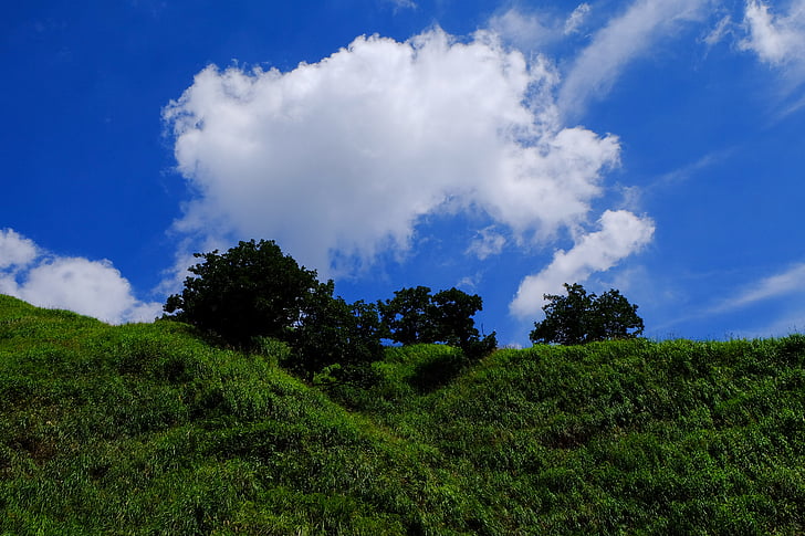 japan, minami aso, sky, cloud, kumamoto, landscape, blue sky