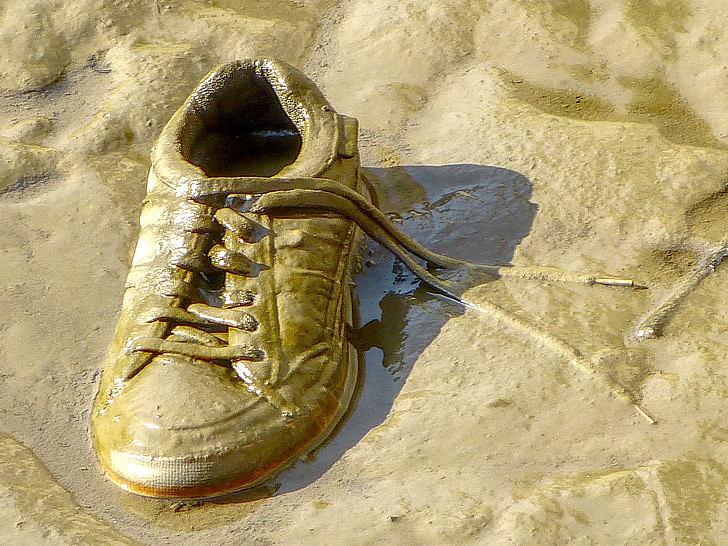 sneaker, shoes, mud