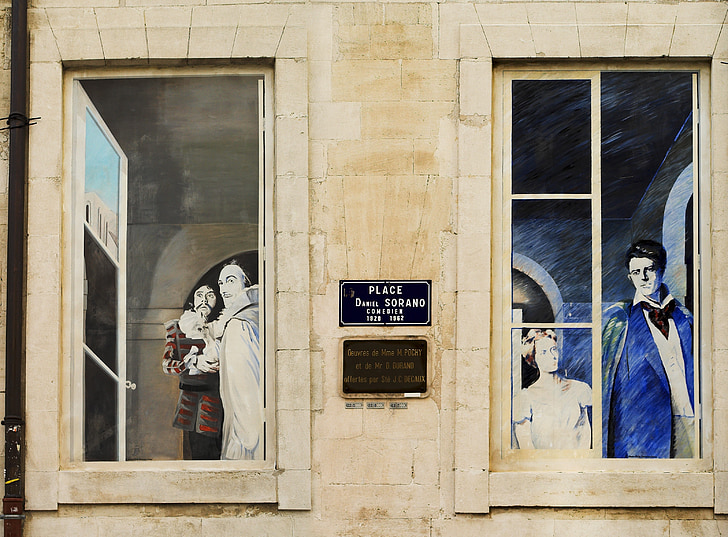 ikkuna, Avignon, teatteri, Street, maalaus, Matkailu, Ranska
