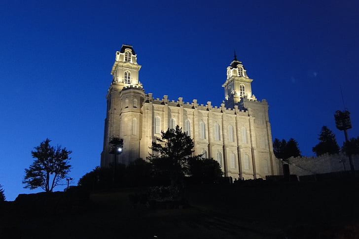templom, Manti, Mormon, Utah, Szent, mormonizmus, utolsó napi