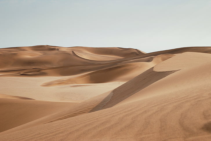 woestijn, zand, avontuur, reizen, hemel, bruin, landschap