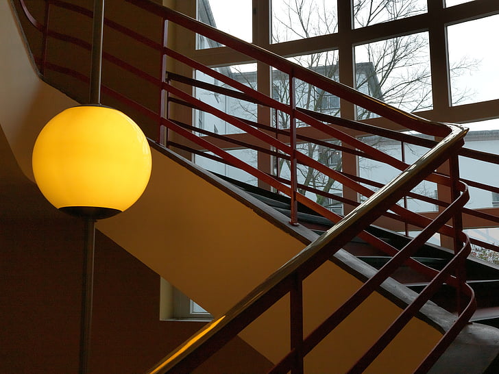 стълбище, Берлин, RBB, светлина, архитектура, модерни, закрито
