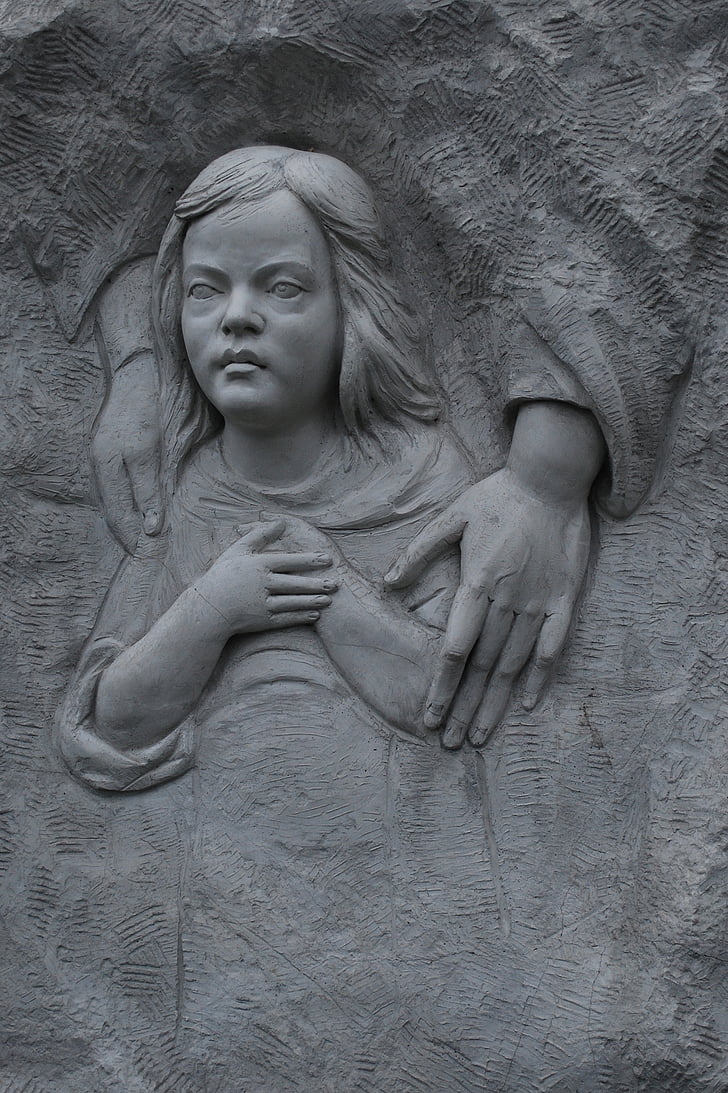 grob kamena mrtvo dijete, smrt, umjetnost, sprovod, žalosti, groblje, skulptura