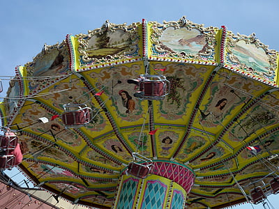 turn, ride, leisure, historically, carousel, child, children