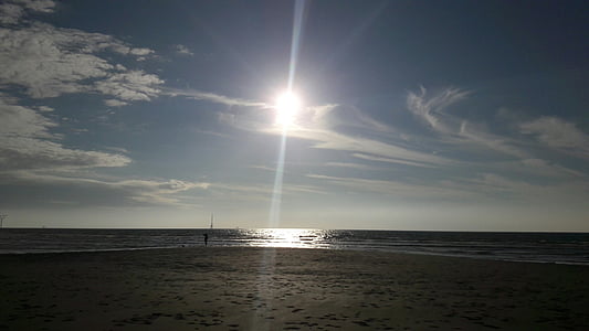 bian de Hai, el sol de la tarde, Estado de ánimo, mar, Playa, puesta de sol, naturaleza