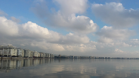 Thessaloniki, Kota, laut, pemandangan, air, Cantik, pemandangan laut