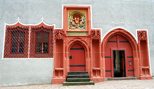 dveře, vchod, Meissen, biskupství, Sasko, Německo