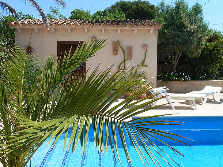 bazén, Finca, Mallorca, Palm