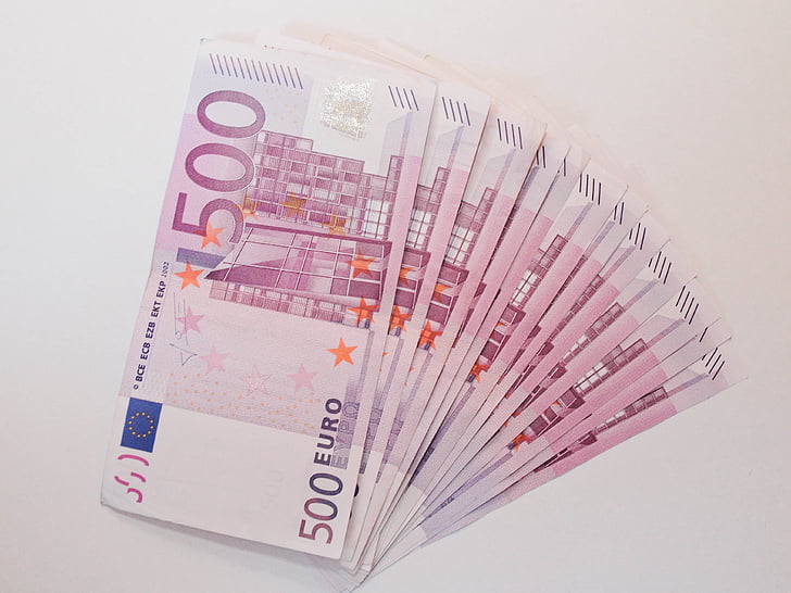 пари, банкова бележка, сметки, книжни пари, валута, изглежда, евро