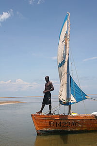 Dhow, Mosambik, loď, loď, tradice, Já?, plachtění