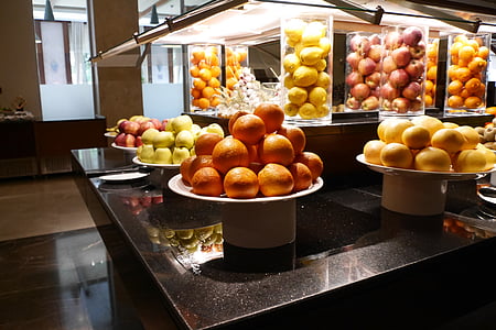 fruit, apple, orange, buffet, healthy, eat, delicious