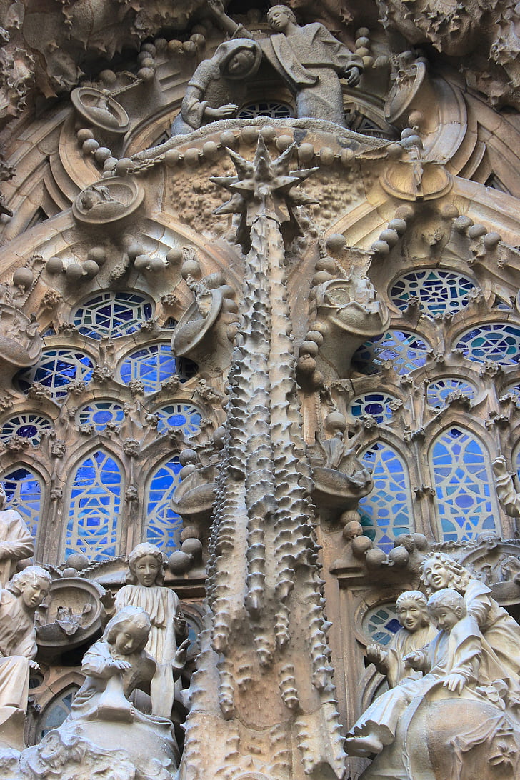 Sagrada familia, Gaudi, Barcelona, Catalonia, arkkitehtuuri, Mielenkiintoiset kohteet:, kuuluisa