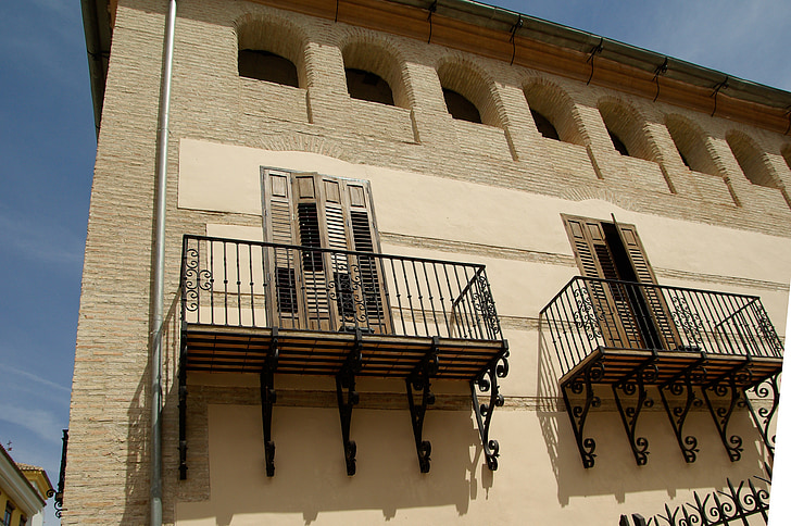 Spanyol, Lorca, balkon, jendela, Andalusia