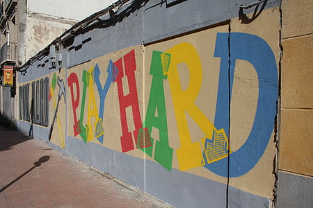 Graffiti, Songtext, urbane Kunst, Malerei, Wand