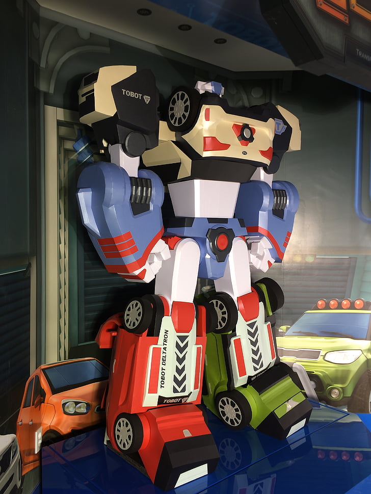 delta tron, robot, paper toy