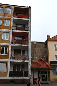 blok, balkon, kabartma, Nowa sól, binalar